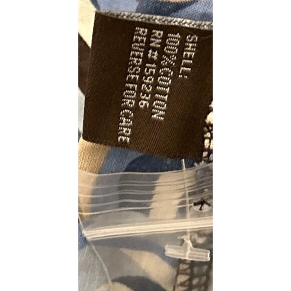 J. McLauglinh Cotton Shirt Button-up Geometric Brown Blue - Picture 5 of 8